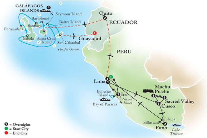 Peru Trip Map